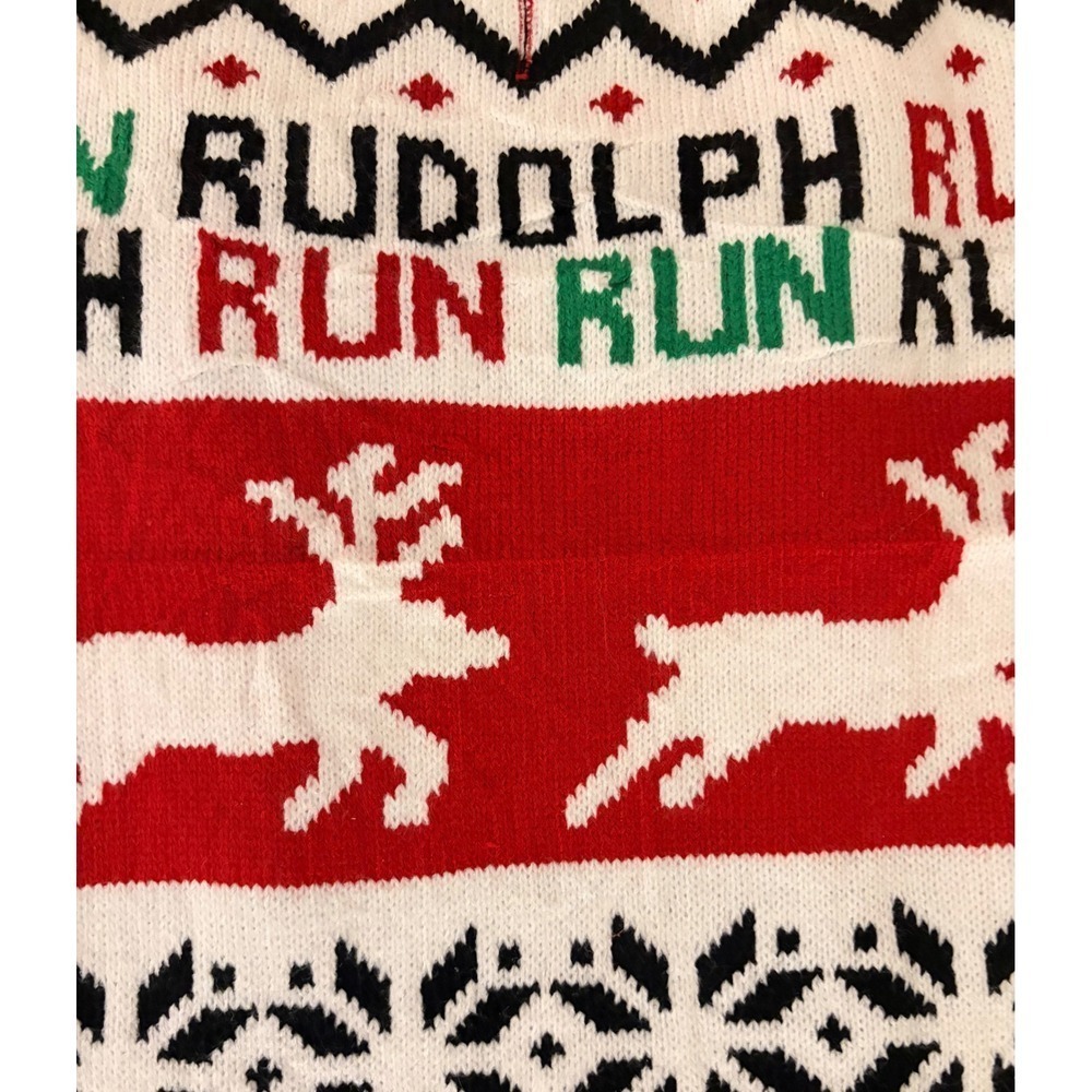 NEW Run Rudolph Run Reindeer XL Dog Fair Isle Christmas Holiday Pet Sweater - Picture 2 of 3
